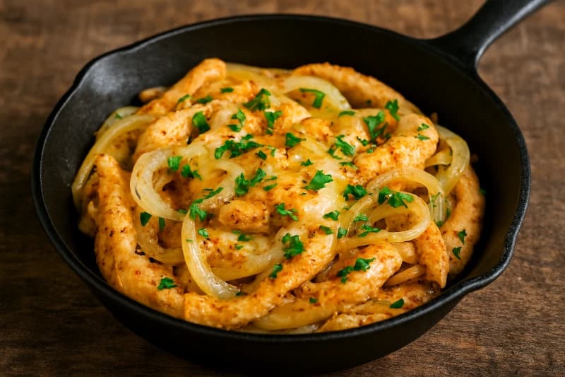 Peito de Frango Acebolado Cremoso