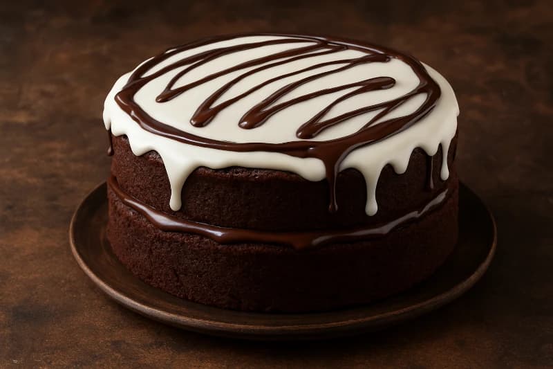 Bolo de Chocolate com Glacê Duplo