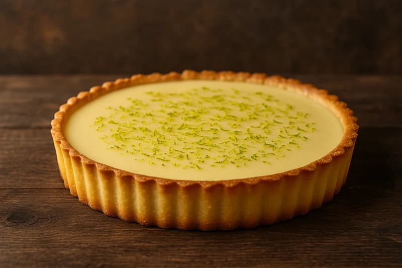 Uma torta sofisticada e refrescante com base crocante e recheio cremoso de limão siciliano. Perfeita para impressionar!