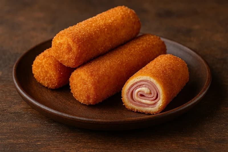 Rolinhos Crocantes de Misto Quente