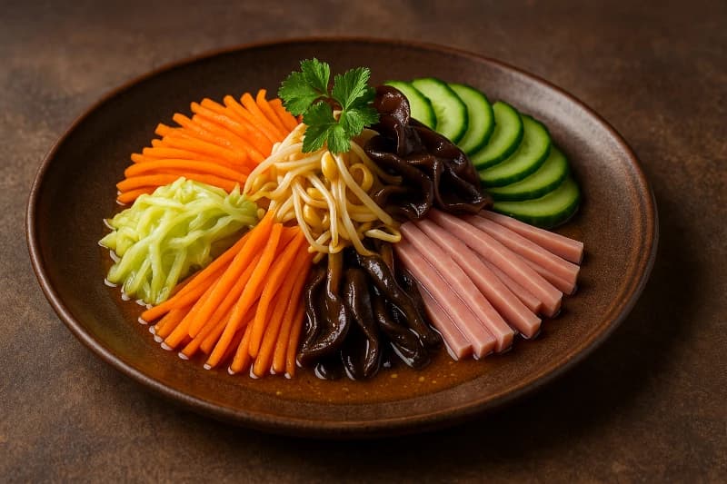 Salada Oriental Colorida com Molho de Gergelim