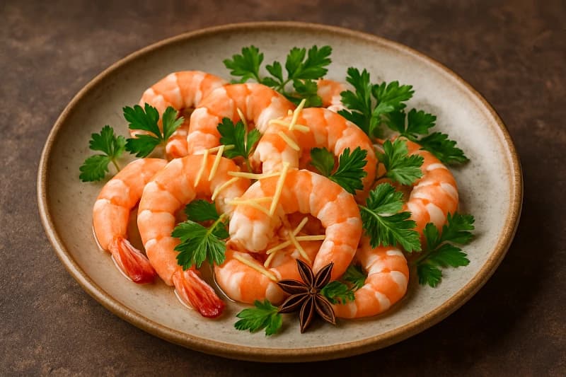 Camarões ao Gengibre com Toque Oriental