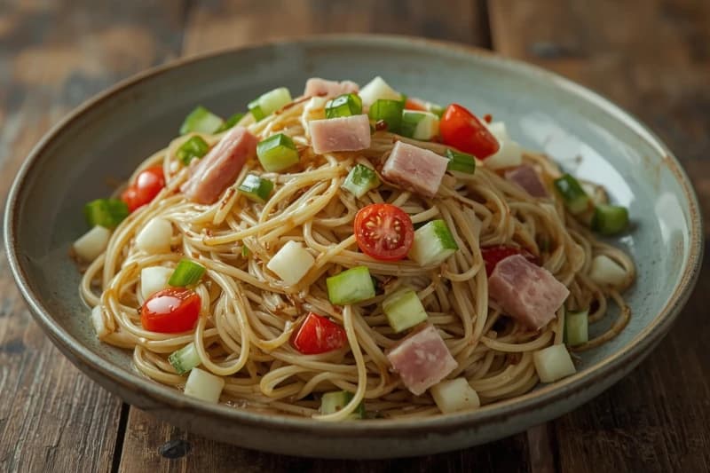 Salada Oriental de Espaguete Fino
