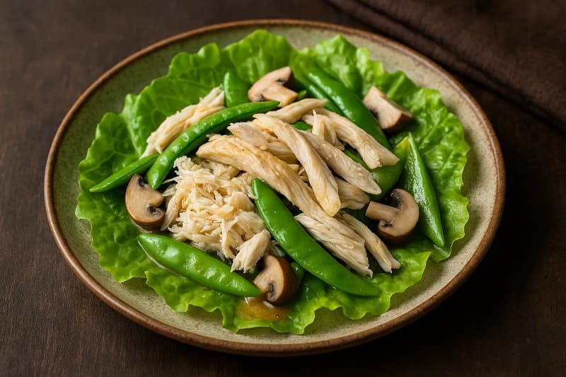 Salada Oriental de Frango e Siri