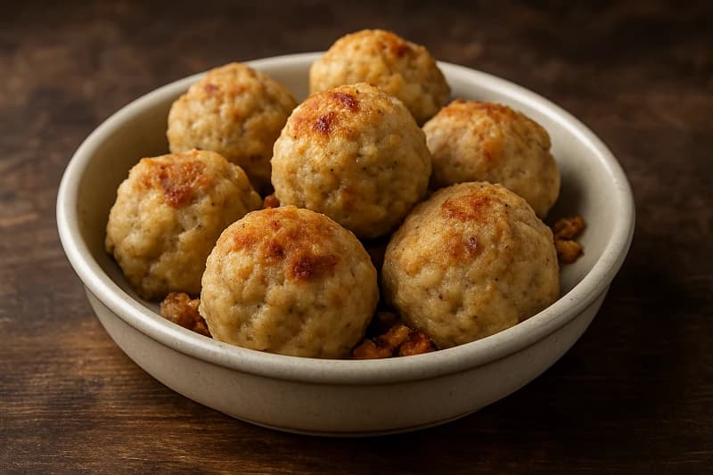 Almôndegas Rústicas de Pão Tostado