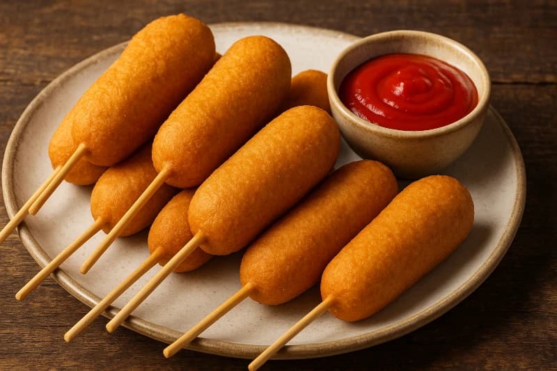 Cachorro-Quente no Palito Crocante (Corn Dog Caseiro)