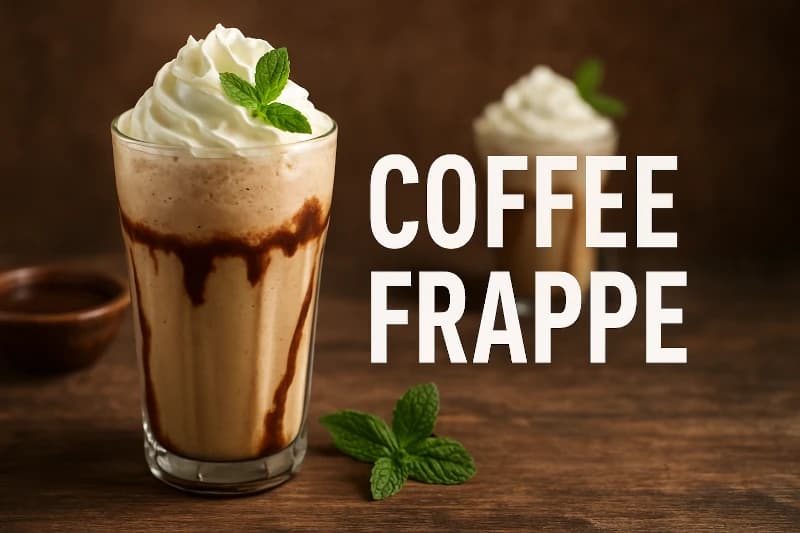 Frapê de Café com Calda de Chocolate