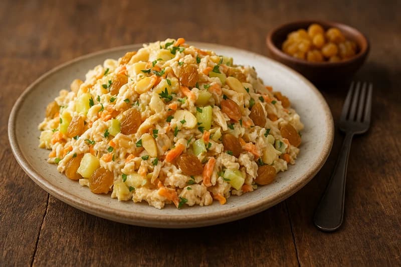 Salpicão Cremoso de Frango com Amêndoas e Passas