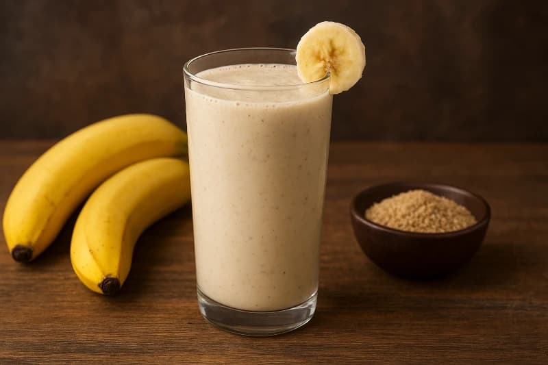 Vitamina de Banana com Mel e Germe de Trigo