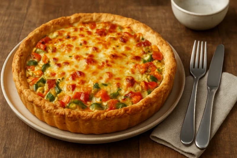 Torta Rústica de Legumes Grelhados com Queijo