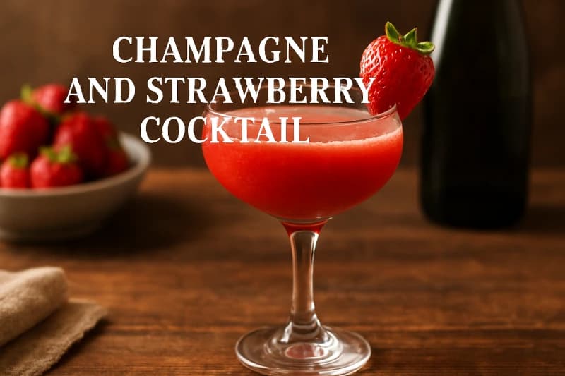 Coquetel de Champanhe com Morangos