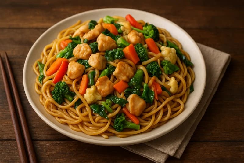 Yakissoba de Frango com Legumes