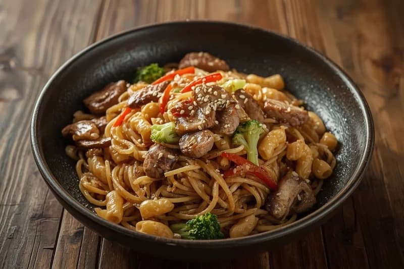 Yakissoba Misto à Moda Oriental (carne, frango e legumes)