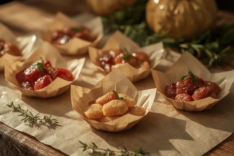 Docinhos de abacaxi macios e doces, perfeitos para festas ou lanches, com um toque de coco e cobertura de açúcar cristal.