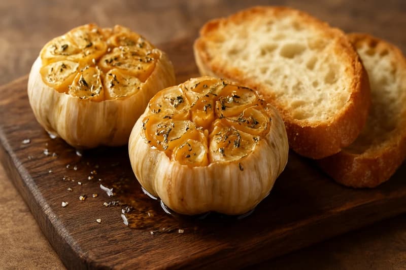 Alho Assado ao Forno – cremoso e aromático