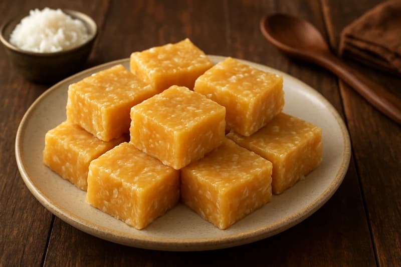 Um doce simples, cremoso e cheio de sabor, feito com leite condensado, açúcar e coco ralado. Receita clássica que derrete na boca!