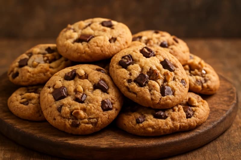 Cookies de Leite Condensado com Chocolate e Nozes