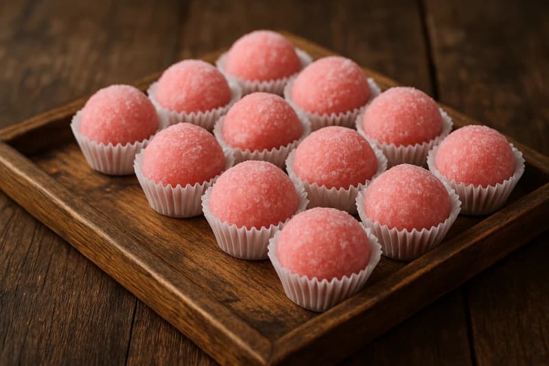 Doce rosa tradicional das festas brasileiras, macio, delicado e irresistível.