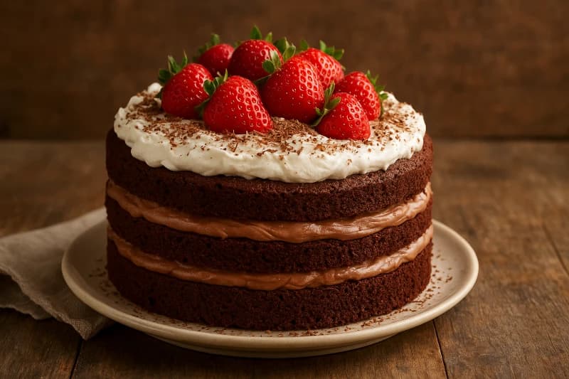 Bolo Alpino com Morangos