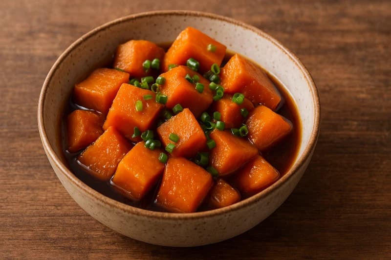 Abóbora Japonesa Ensopada com Shoyu