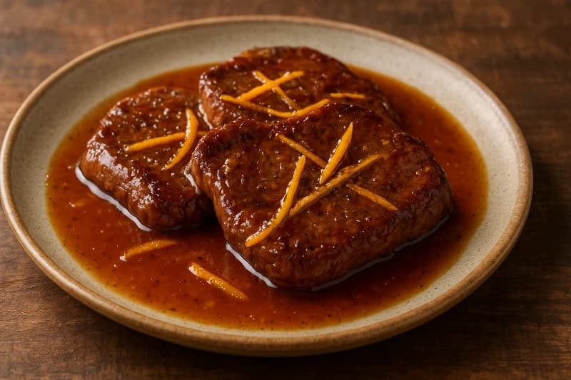 Alcatra ao Molho de Laranja Caramelizado