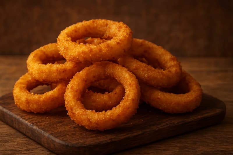 Anéis de Cebola Crocantes com Massa de Cerveja