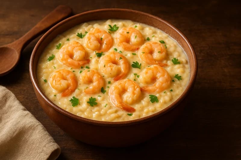 Arroz Cremoso com Camarão