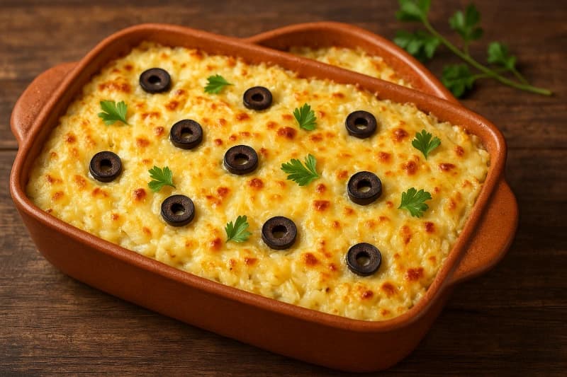 Arroz Cremoso de Bacalhau Gratinado