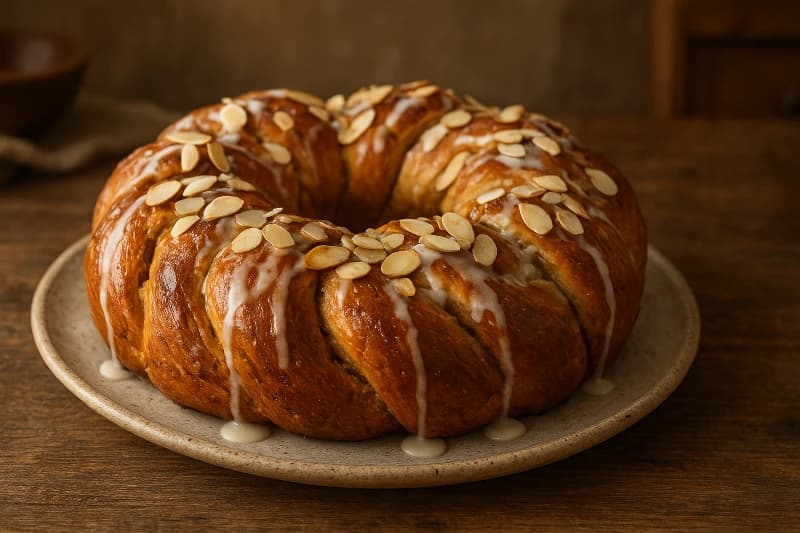 Rosca de Castanha-do-Pará com Cobertura de Limão