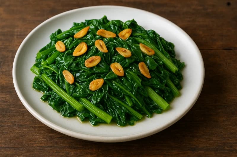 Acelga ao Alho e Óleo