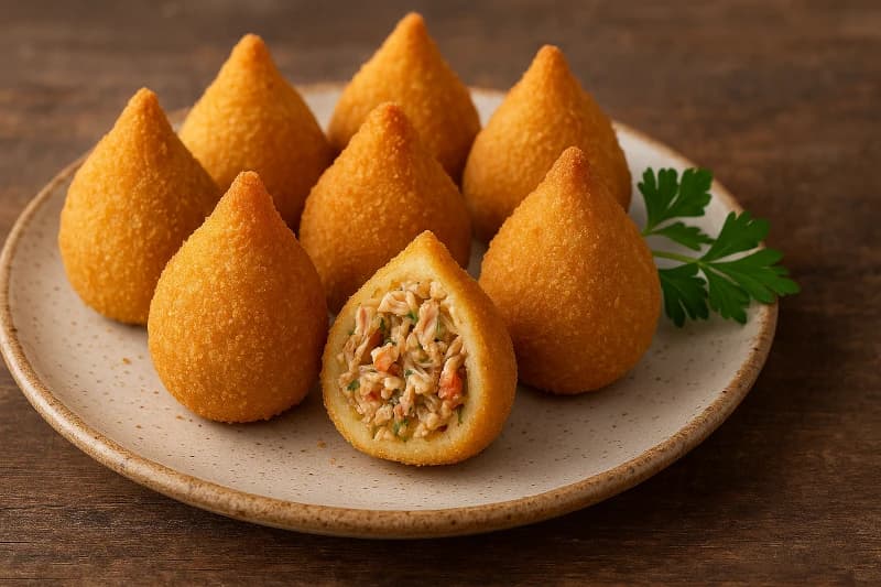 Coxinha Natalina de Pernil e Peru