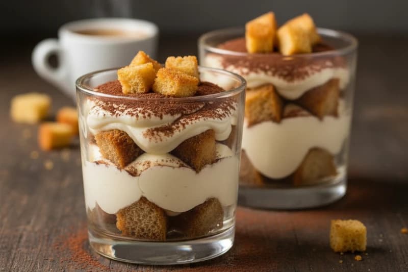 Tiramisù de Panetone com Creme de Cream Cheese