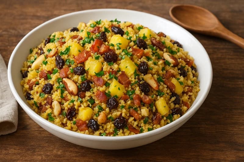 Farofa de Abacaxi com Bacon e Castanhas