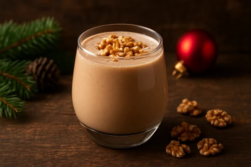 Cocktail Natalino Cremoso com Nozes