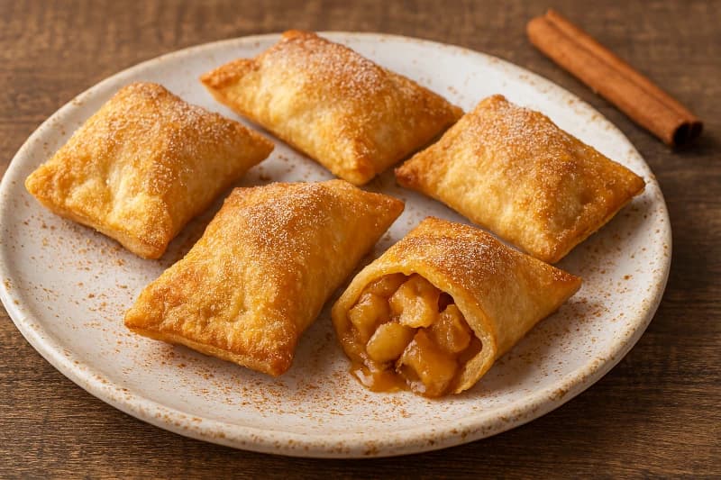 Mini Tortinhas de Maçã com Massa de Pastel