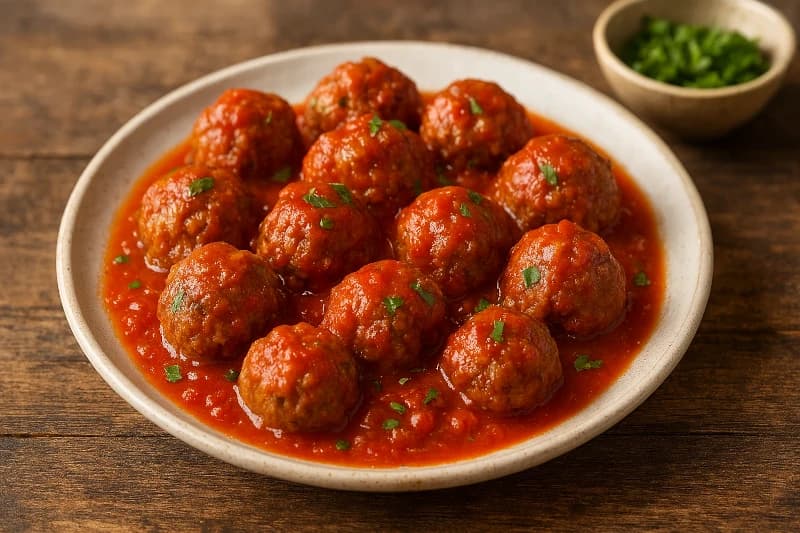 Almôndegas à Portuguesa com Molho Caseiro