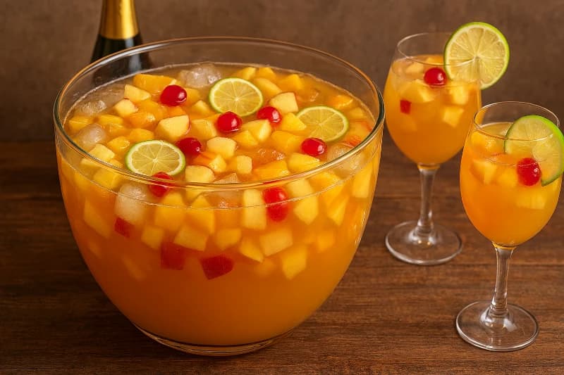 Ponche Natalino Colorido com Espumante